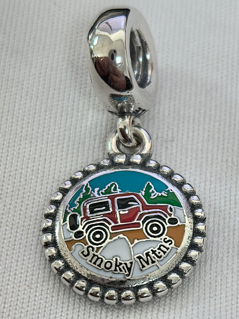 Pandora Smoky Mtns Exclusive Dangle Charm Pendant, S925 Silver Jewelry